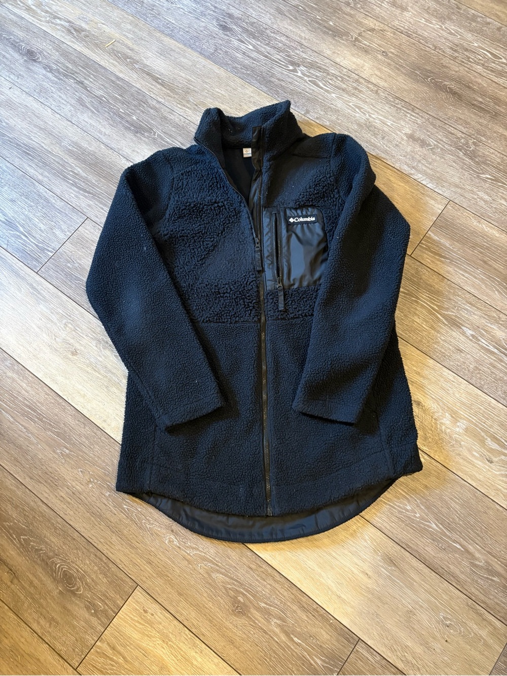 Columbia Black Kids Sherpa Fleece Zip Jacket